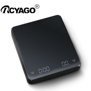 RCYAGO Cân Cà Phê Kỹ Thuật Số Cân Cà Phê 3Kg Cân Cà Phê Pha Cà Phê Cà Phê Cà Phê Thực Phẩm Nướng Màn Hình Cảm Ứng Với Bình Sạc Type-C