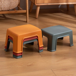 Thickened Plastic Stool for Adults Home Use Stackable Childrens Stool Simple Design Living Room Creative Shoe Changing Square Stool