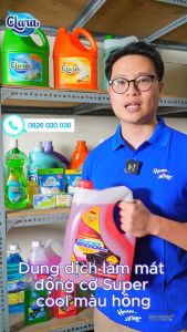 Nước làm mát động cơ oto Super Cool màu hồng dung tích chai 4 lít