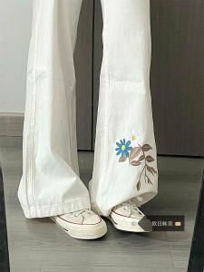 กางเกงยีนส์ทรงหลวมสไตล์อเมริกันสำหรับผู้หญิง ทรงตรง ทรงหลวม ทรงฮิปฮอป กางเกงขายาว ทรงเข้ารูป สไตล์ฤดูใบไม้ร่วง/ฤดูหนาว