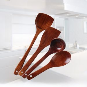 Non-stick Heat Resistant Wooden Spatula Spoon Set