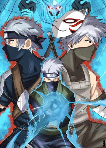 Bandai | Oil Painting Anime Naruto Kakashi Hatake Anbu Susanoo By Numbers for Living Room Bedroom Home Decor Perfect Gift Frameless
