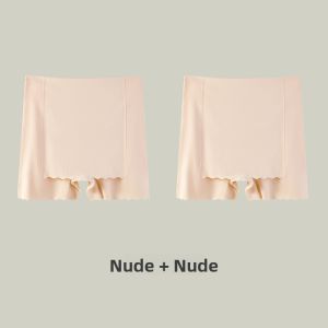 miiow | Ice Silk Seamless Safety Pants Underwear Two In One New 2025 Anti Light Triangle Area Preventing Bottoms Casual Nylon Spandex