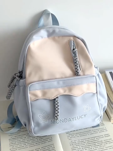 [✅Liontin Gratis ]Tas Sekolah Mini Blue/tas ransel korea style Lucu/ins Korea Siswa /Tas Ransel Wanita Cantik
