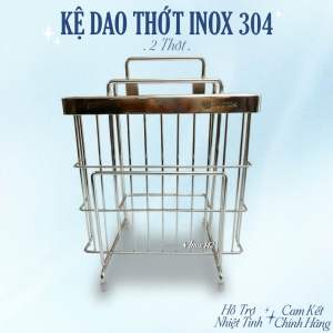 🅾️ KỆ TREO DAO THỚT INOX 304 ( 2 THỚT)