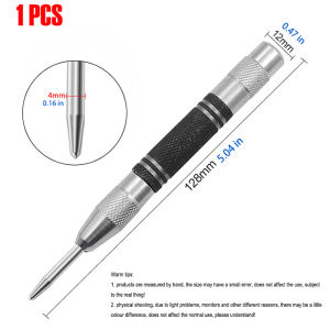 High Hardness Automatic Center Punch Spring Loaded Metal Marking Chisel for Drilling Positioning Car Window Breaker Hand Tools