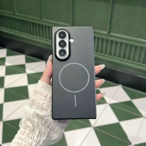 Matte Minimalist Skin Touch Magnetic Case For Samsung Galaxy Z Fold 8 Ultra 7 6 5 For Magsafe Charge Ultra-thin Shockproof Cover