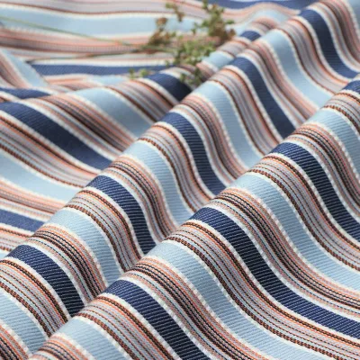 Bohemian Rainbow Woven Color Striped Polyester Cotton Fabric for Dresses Pants Curtains Designer Fabric Home Sponge Pad