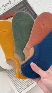 JeDa ถุงเท้า ขนาดใหญ่พิเศษ 39-44 ถุงเท้าข้อสั้นผู้ชาย ใส่เที่ยว ใส่ทำงาน ผ้าตาข่ายระบายอากาศดี Men socks