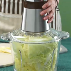 Large Capacity 2L Electric Chopper - BPA-Free Stainless Steel for Meat Grinding Vegetable Chopping & Baby Purees