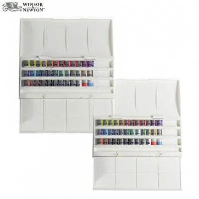 Winsor & Newton | Set Solid Watercolor Metal Tin Portable