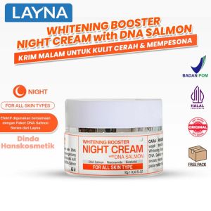 Layna Whitening Booster DNA Salmon Night Cream [Krim Malam 10 Gram]