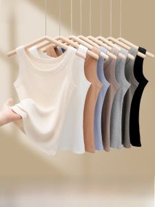 MiiOW | Áo ba lỗ cotton nguyên chất Catman dành cho nữ mùa hè màu đen cổ chữ U áo vest ôm vừa vặn mặc trong