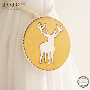 Wooden Curtain Tie Rope Home Decorative Window Treatment Cord Modern Minimalist Style JOJOS L PD Sheepfold