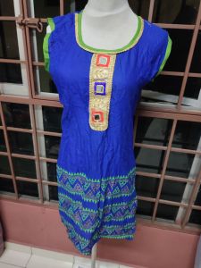 BLUE TOPS WITH MIRROR WORK FREE SIZE