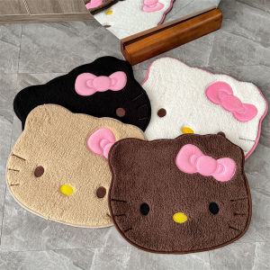Takara Tomy | Anime Hello Kitty Plush Rug Soft Doormat Mat Carpet Home Bath Room Anti Slip Imitation Cashmere Automobile decorative carpet