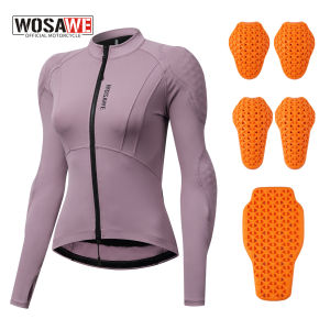 WOSAWE | WOSAWE Women Motorcycle Jacket Summer Spring Breathable Street Riding Motocross Motorbike Apparel with Back Shoulder Elbow Pads