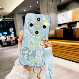 Honor X70 X60 pro X50 pro GT Soft Protective Phone Case Womens Crossbody Strap Neck Rope Creative Chinese Style TPU Cover
