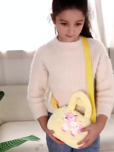 Unicorn Plush Shoulder Bags Sling Bag Fashion Shoulder Bag for Kids Girl Cute Princess Mini Handbag