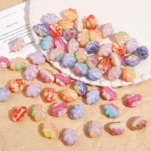 15x19mm Acrylic Beads Resin Gradient Oil Painting Clouds For Handmade Bracelet Necklace Earring Keychain DIY Craft Jewelry Making Accessories