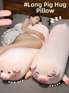 XUANDOYAN | Cute Pig Plush Toy Pillow Long Sleeping Pillow