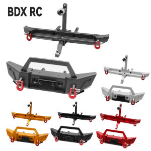 1/10 RC Crawler Axial SCX10 iii AXI03006 Jeep Gladiator JLU Wrangler Upgrade Parts Metal Front Rear Bumper with LED lights