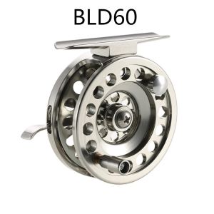 D50/D60 Full Aluminum Ice Fishing Reel - Right-Hand Retrieve V-Shaped Rotor 1:1 Gear Ratio for Winter Fly Raft Fishing