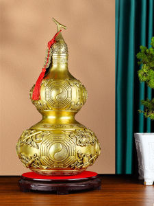 Gongfuhai Copper Gourd Ornaments Brass Bagua Gourd Ornaments Copper Lucky Gourd Home Decoration Gift
