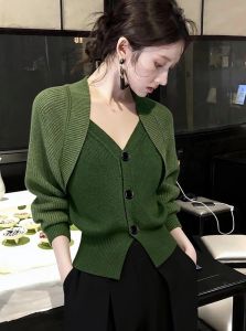 DANTING | Elegant Design V-Neck Knit Sweater