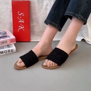 Womens Open Toe Flat Slides Casual All-Match Summer Shoes Lightweight Outdoor Beach Slide Shoes
