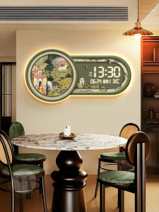 HAOJIUBUJIAN | Vintage Aesthetic Digital Clock with Perpetual Calendar Wall Art