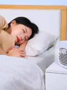 Quạt phun sương mini SeaSy F12 để bàn với 3 chế độ gió giúp làm mát điều hòa không khí có quai xách Vintage