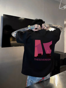 Áo Thun Nam Tay Ngắn Mùa Hè Cotton Nguyên Chất Họa Tiết Bất Đối Xứng Cổ Nhỏ Đa Năng Phong Cách Đường Phố Thường Ngày