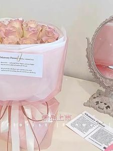 Flower Wrapping Paper Kertas Buket Bunga Polos Transparan Bening Cellophane Waterproof ROLL01