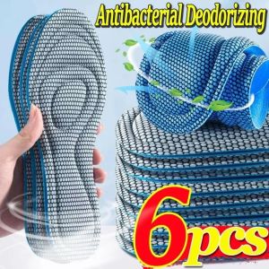 6Pcs Memory Foam Orthopedic Insoles For Men Women Shoes Antibacterial Deodorization Sweat Absorption Insert Sport Running Pads