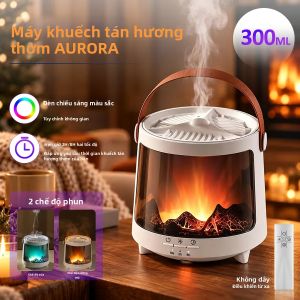 Máy Tạo Độ Ẩm Hương Thơm Aurora 300ml Đèn 7 Màu Tạo Sương Hình Sứa Máy Khuếch Tán Tinh Dầu Với Bộ Hẹn Giờ 2H/8H Hoạt Động Êm Ái Quà Tặng Giáng Sinh