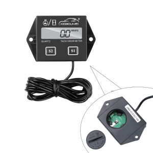 กันน้ําดิจิตอลเครื่องยนต์ Tach Hour Meter เครื่องวัดวามเร็วเครื่องยนต์ RPM จอแสดงผล LCD สําหรับรถจักรยานยนต์มอเตอร์จังหวะเครื่องยนต์รถเรือ