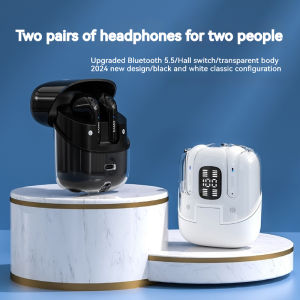 ♥ SFREE Shipping ♥ 2024 New Bluetooth headset backpack couple two pairs of headphones digital display ultra-long life high-quality TWS