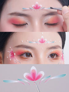 Traditional Chinese Style Facial Makeup Stickers Hanfu Flower Discs Childrens Day Stage Makeup Peach Blossom Makeup Tools