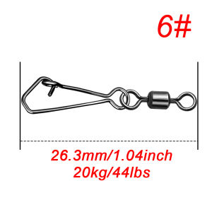 FishTrip Fishing Lure Connector Swivel Snap Fishing Barrel Rolling Swivel Fishing Quick Pin Hooks Link Snap Fishing Accessories