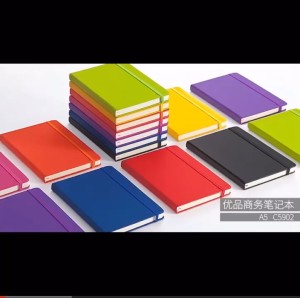 A5/A6 Colorful Hard Cover Horizontal Stripes School Writing Exercise Book Office Notepad Book