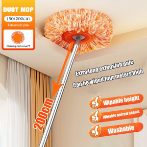 1.5/2M Ceiling Dust Removal Mop 360° Rotatable Mops Set  Wall Floor Tiles Windows Car Wash Mop