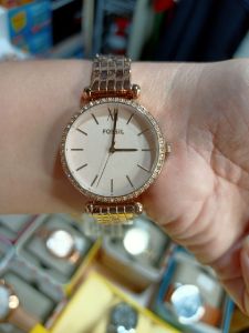 100% Original Fossil Tillie Three-Hand Pastel Pink Stainless Steel Watch