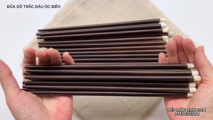 Đũa Gỗ Trắc Siêu Sạch Đầu Ốc Biển 1cm HAHANCO [CTL710] Bộ 10 Đôi