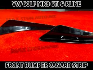 VOLKSWAGEN VW GOLF GOLF8 MK8 GTI RLINE CANARD KIT WING AEROKIT FRONT BUMPER CANARD STRIP MATERIAL ABS GOLF GTI BODYKIT