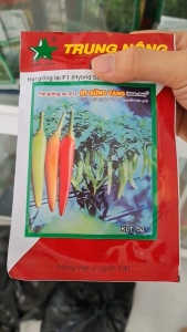 Hạt Giống lai F1 Ớt Sừng Vàng Châu Phi TRUNG NÔNG (Gói 5gr) - Hàng mới về