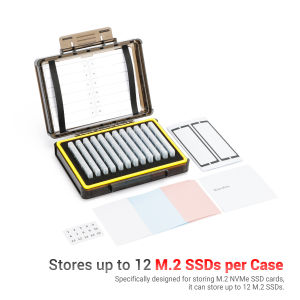 KIORAFOTO 12Pcs SSD NVME M.2 Card Storage Case Organizer Box For 2230 2242 2260 2280 Memory Cards