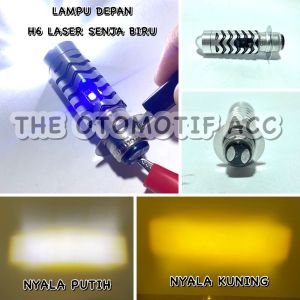 LAMPU UTAMA H6 LASER SENJA BIRU PUTIH PUTIH 12 VOLT AC DC LAMPU DEPAN H6 LASER BUAT MATIC DAN BEBEK