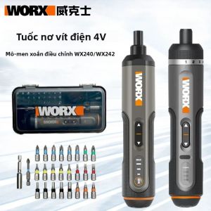 Bộ Tua Vít Điện Không Dây WORX 4V WX240 WX242 Dụng Cụ Cầm Tay Chính Xác Không Dây Với Tính Năng Tự Động Dùng Cho Gia Đình