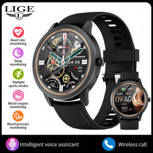 LIGE Bluetooth Calling Smart Watch Men Women Tracking Heart Rate Health Monitor Smartwatch Sports Fitness Waterproof Watches